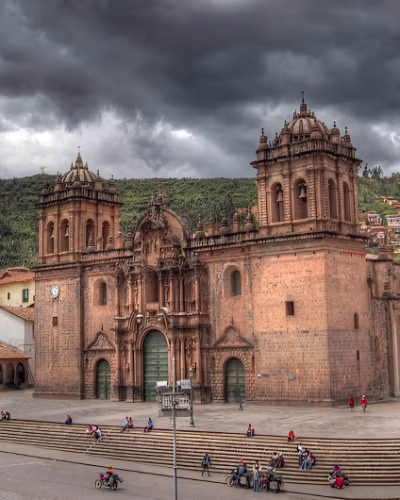 Tourists visiting Cusco's Plaza de Armas
