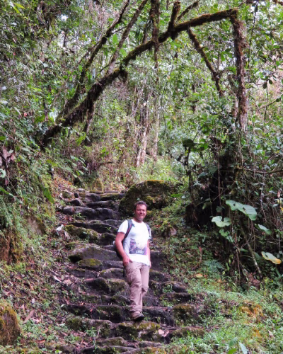 Grupo llegando a Machu Picchu por el Camino Inca