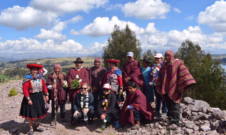 View of terraces in Pisac, Sacred Valley